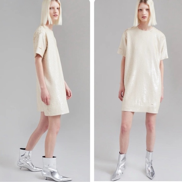 The Frankie Shop Dresses & Skirts - The Frankie Shop New Cream Sequin Mini Dress Riley Large
